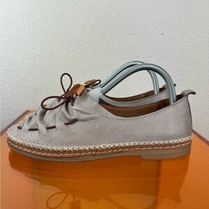 Spring Step Berna Slip On Leather Loafer Grey Size 39, 8.5 US